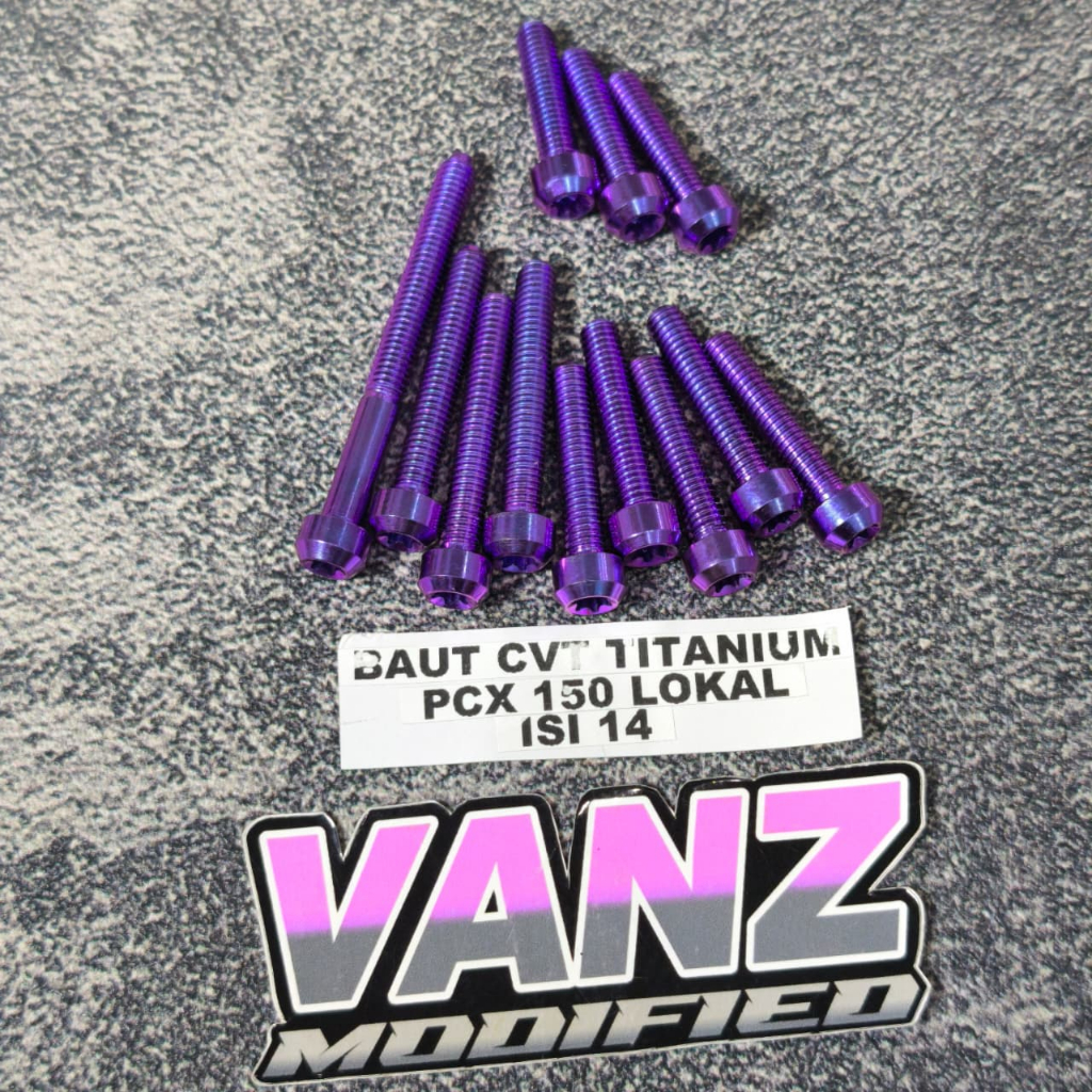 Baut cvt titanium pcx 150cc / adv 150 baut titanium cvt motor pcx 150 lokal baut cvt adv 150cc  isi 