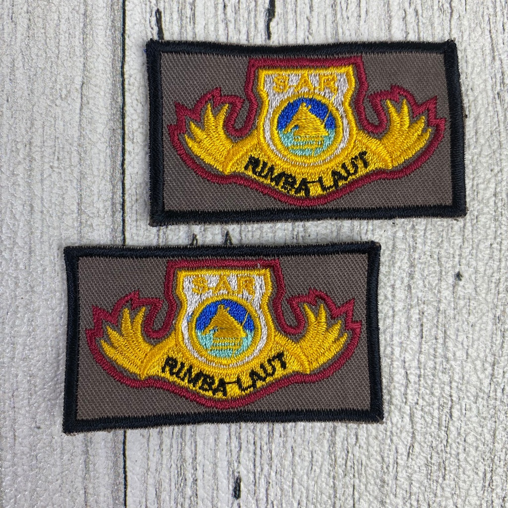 Bet Bordir SAR POLRI Badge SAR LAUT Atribut PDL POLRI Flat Bahan Full Benang