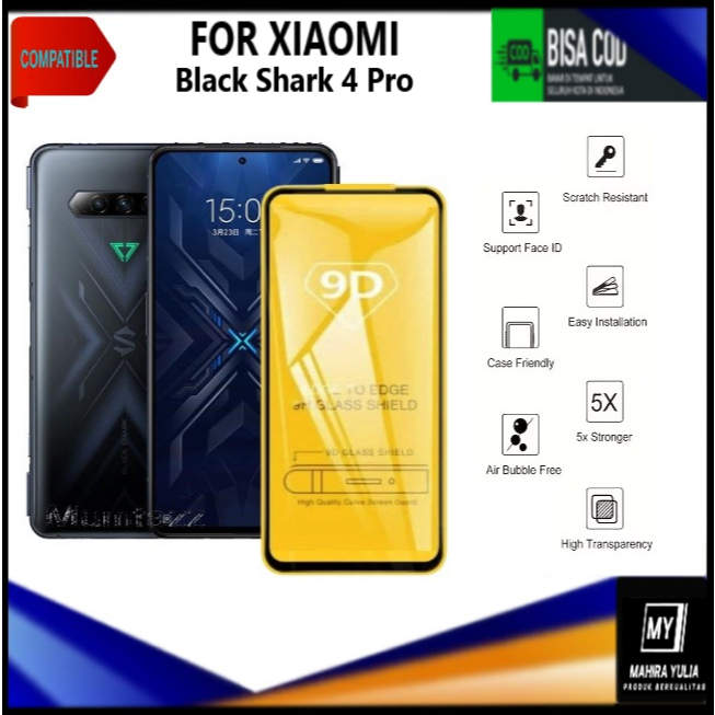 Promo Tempered Glass Warna Hp Xiaomi Black Shark 4 Pro Anti Gores Kaca Full Layar Full Glue Skin Pro