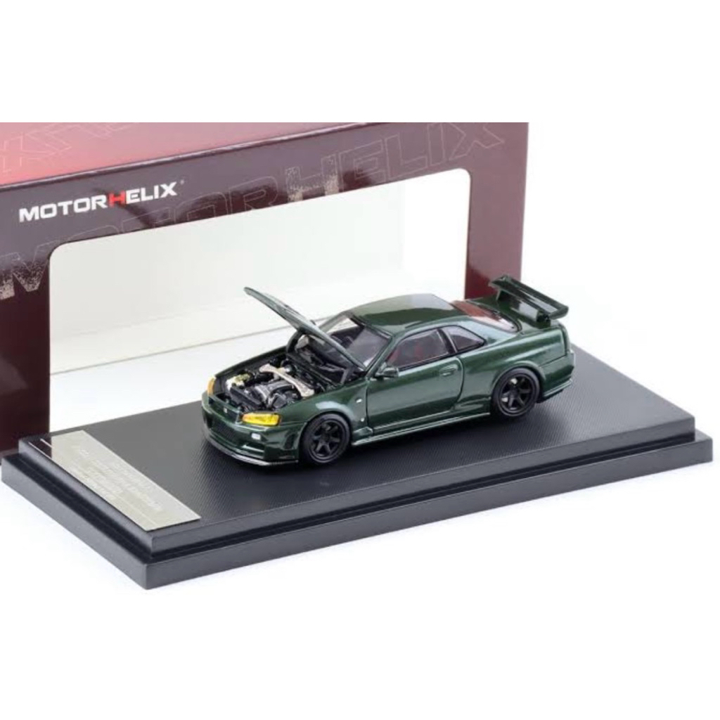 Motor Helix Nissan Skyline GT-R R34 (Nismo) Green & Silver Polos