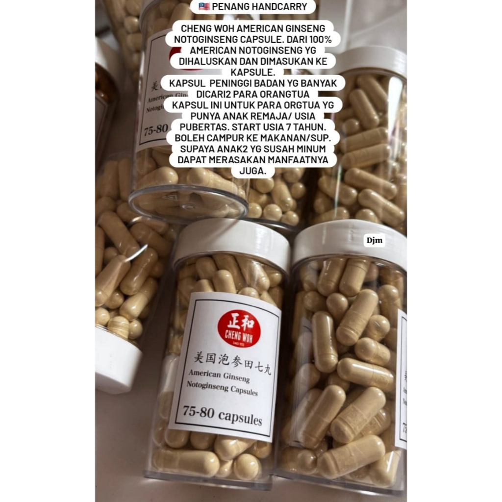 CHENG WOH AMERICAN GINSENG NOTOGINSENG CAPSULE