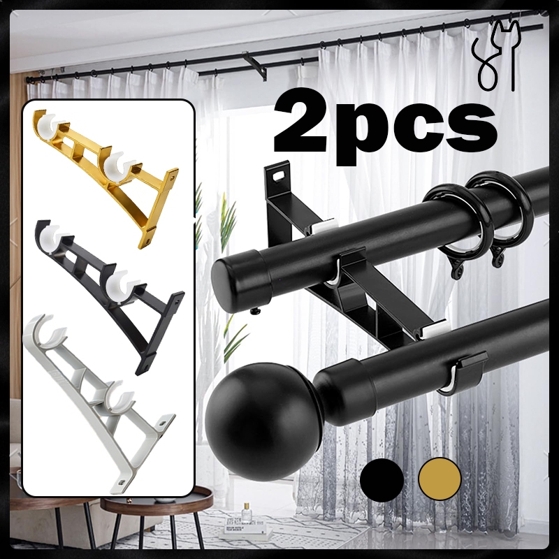 Isi2 Breket Double Gorden Tebal  Bracket Gorden Double Rel Aluminium Bracket Tiang Gorden