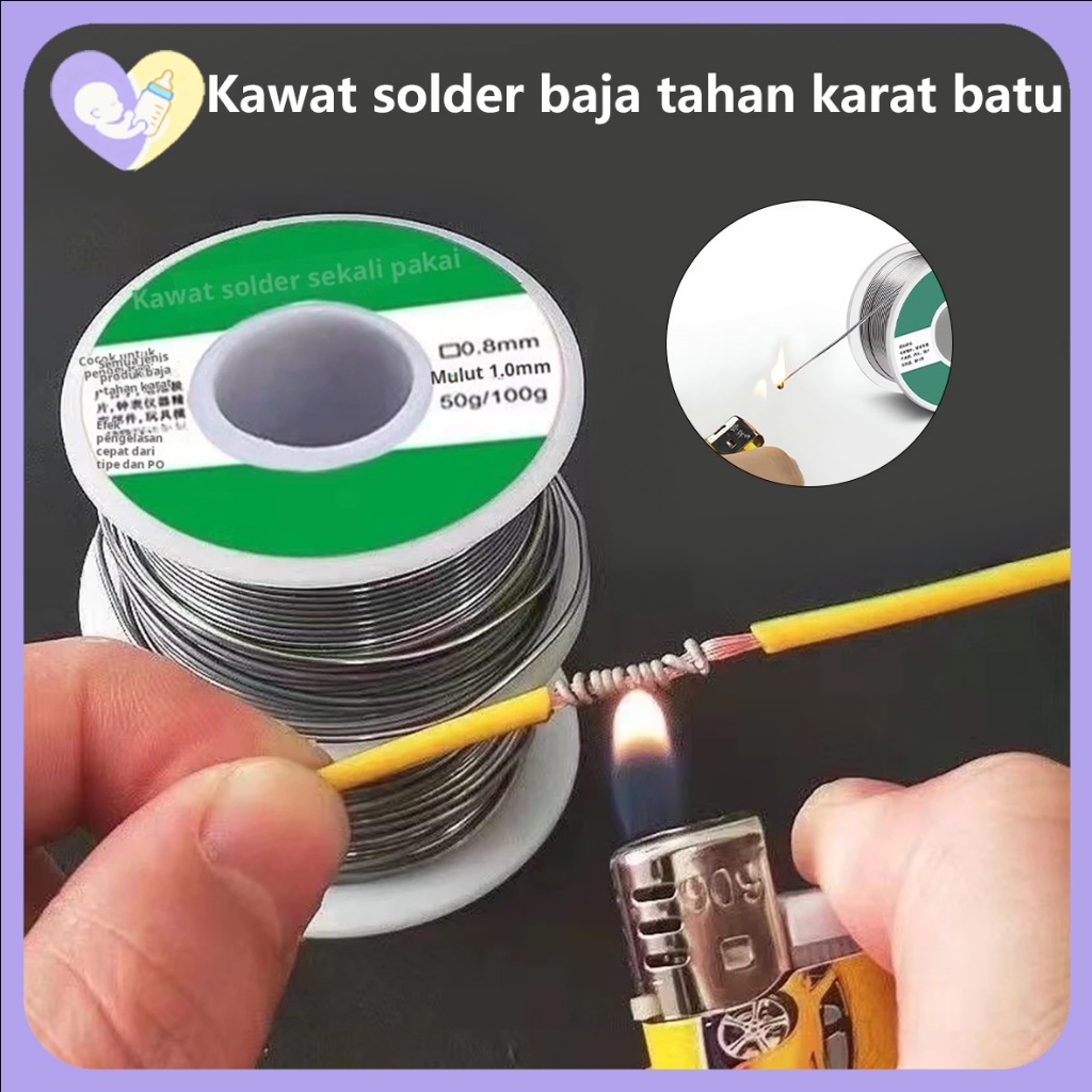 [COD] Kawat solder baru kawat timah solder universal kawat solder listrik nikel tembaga tanpa bersih