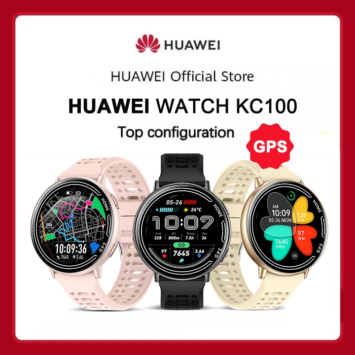 [New GPS] HUAWEI Smartwatch KC100 | Layar AMOLED 1,39” HD | Pemantauan Kesehatan Lengkap | 100+ Mode