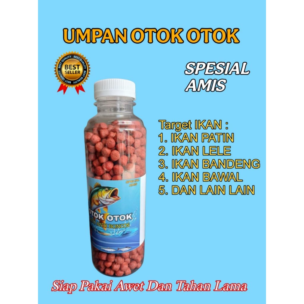 Umpan Pelet Butiran Merah Otok Otok Siap Pakai