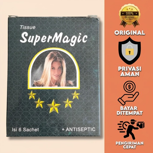 Tisu Super Magic Man Original Antiseptik - Tissue Magic Pria Paling Ampuh & Efektif - Privasi Aman T