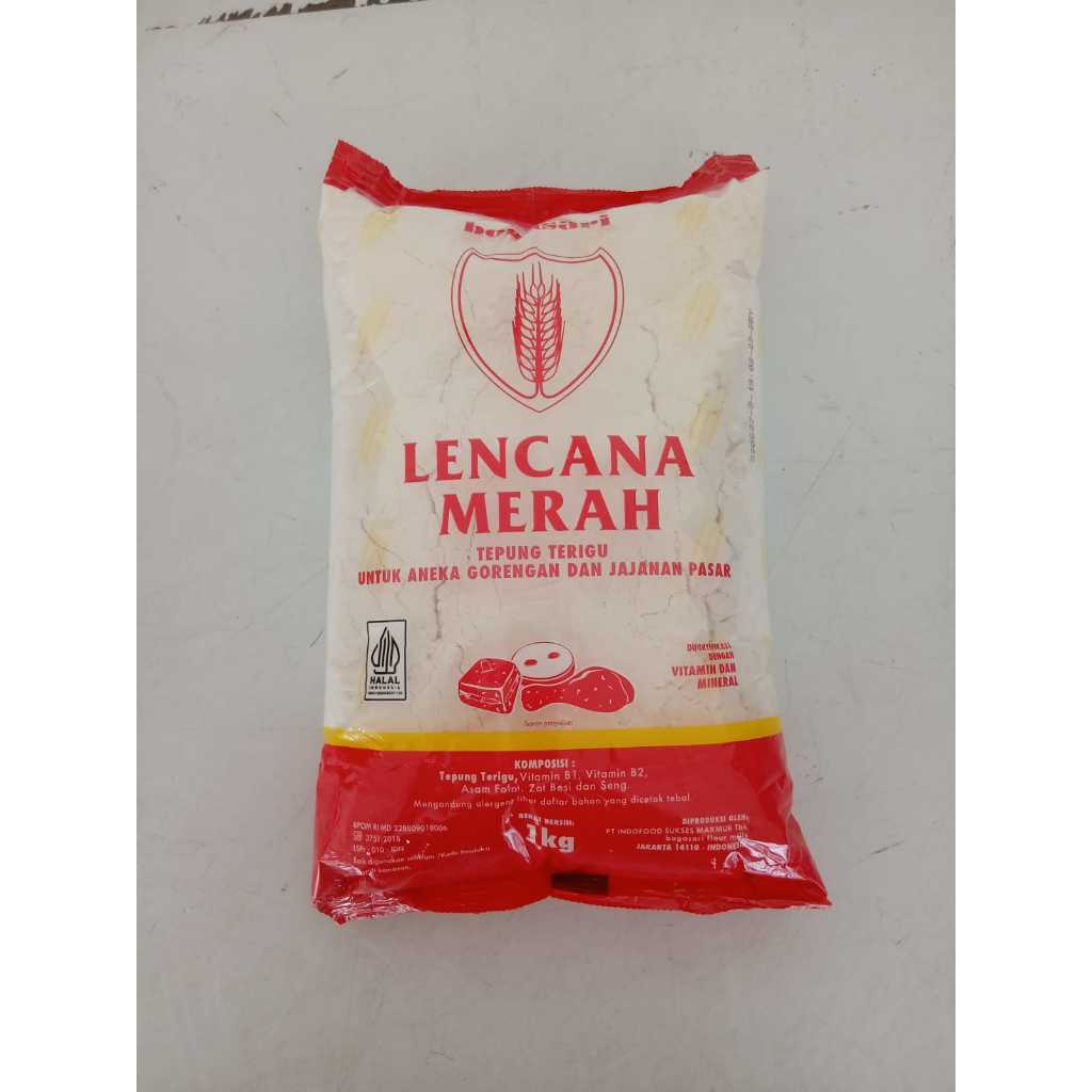 Lencana Merah Tepung Terigu 1kg  Lencana Merah Tepung Terigu 1kg