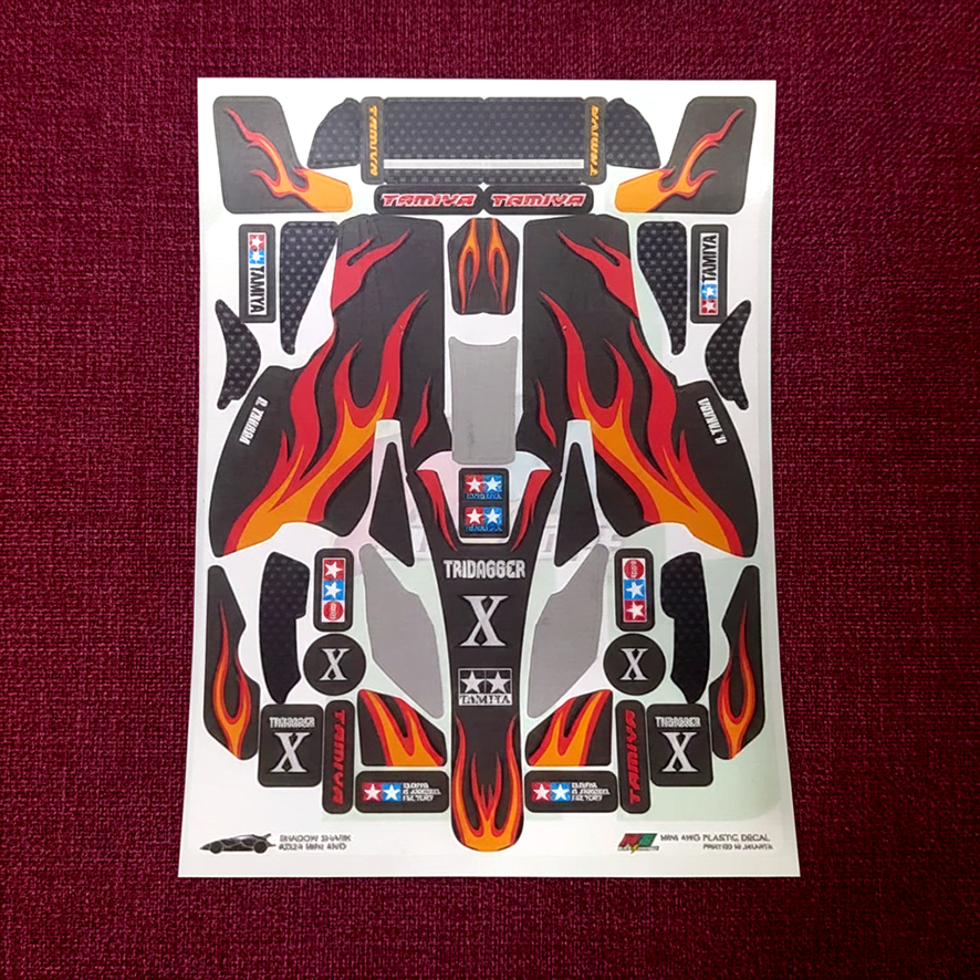 Stiker Shadow Shark V2 - Tridagger X - Body Abu-Abu Tua - Vinnyl Laminating Doft