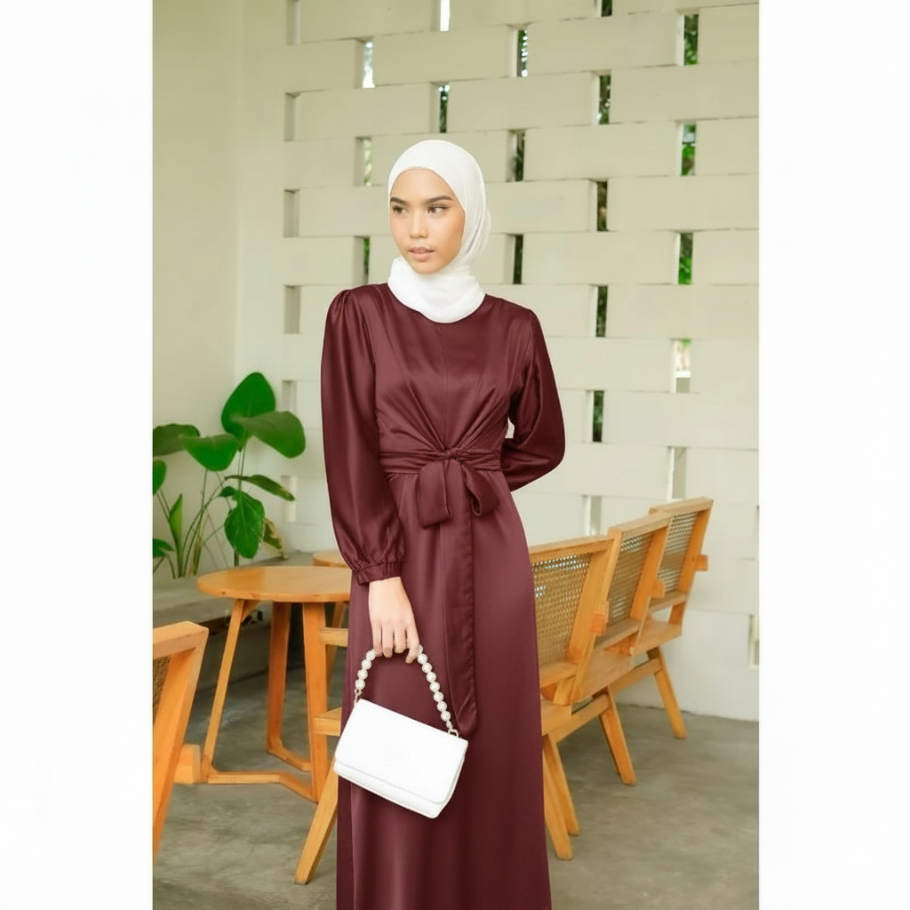 Dress Satin Premium Velvet Satin Dress Tali Satin Utari Dress Satin Gamis Satin Silk Dress Satin Pre