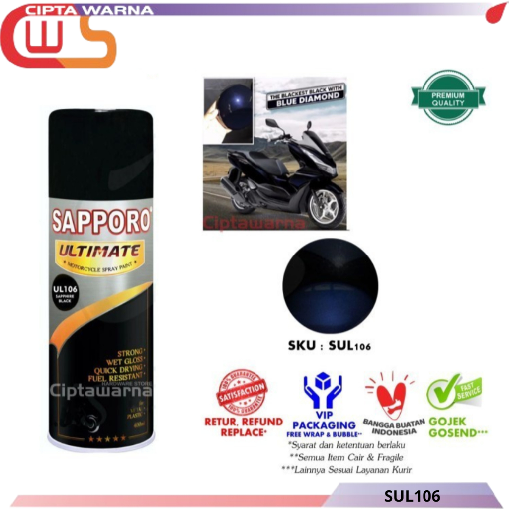 Cat Saporo Sapporo Ultimate Ul106 Sapphire Black / Sapporo Spray - A7 CWS