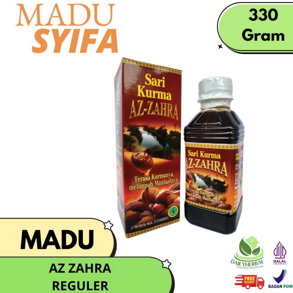 Sari Kurma Az-Zahra reguler 330 Gram - Madu Sari Kurma Syifa Original BPOM Halal