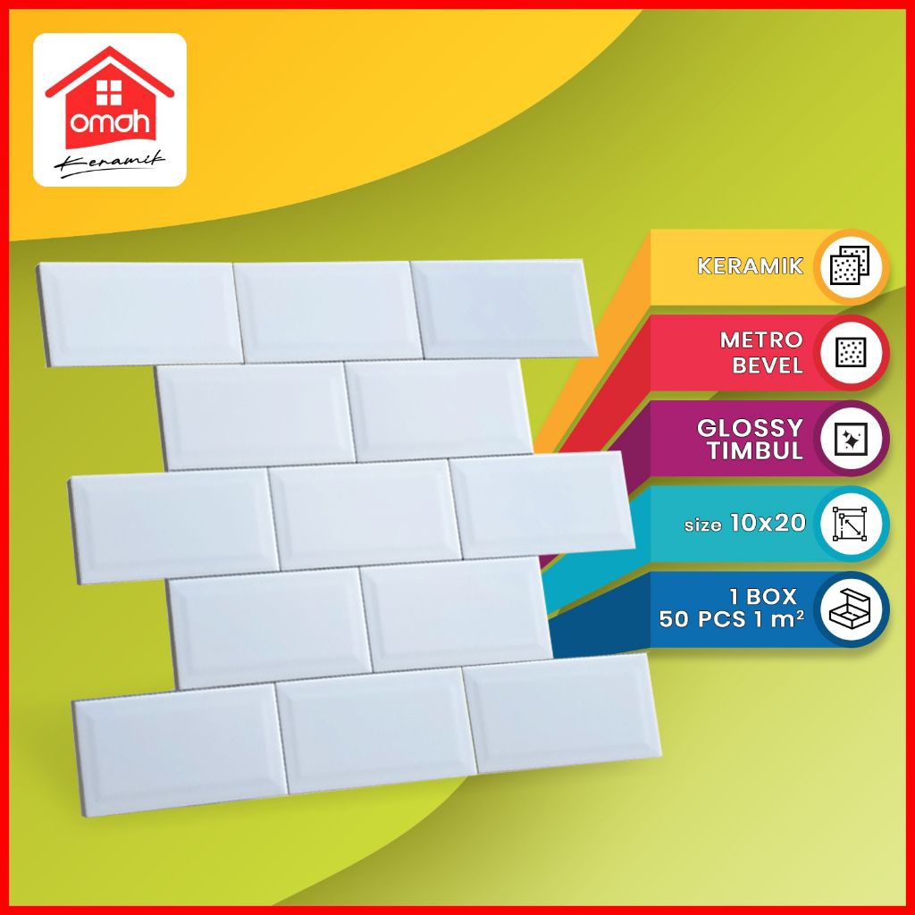 Keramik Kilap Signature 10x20 Metro White Bevel