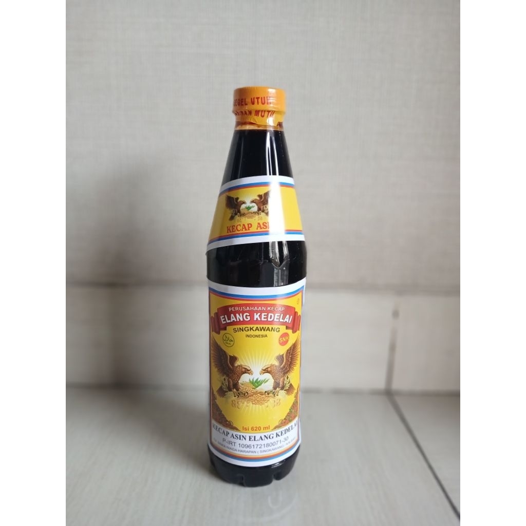 kecap asin cap elang dua kedelai 620ml botol plastik asli singkawang