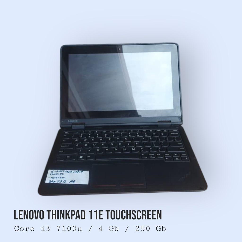 Lenovo ThinkPad 11e Touchscreen Core i3 7100U Tanpa Ram/HDD Laptop Sekolah Kerja