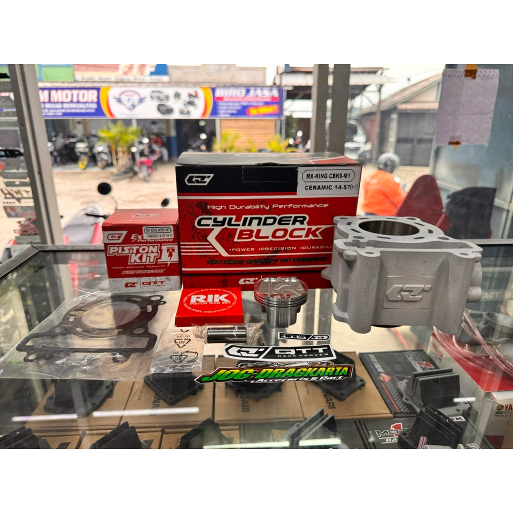 BLOK CYLINDER BLOK CERAMIC QTT RACING MX KING JUPITER MX VIXION 57MM PEN 14 ORIGINAL QTT RACING