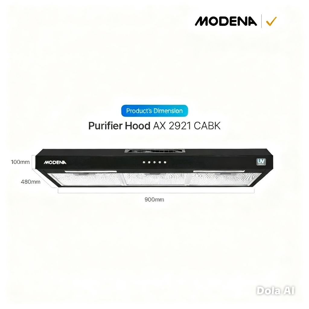 Modena Cooker Hood 90Cm AX2921CABK