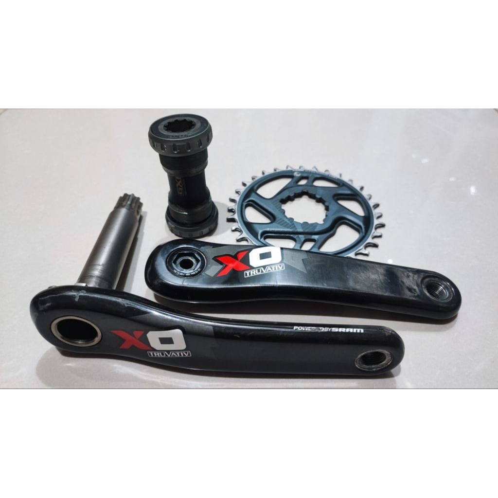 Crankset SRAM XO Carbon arm 170 BB73 ,Chainring GX eagle includ BB Gxp. Kondisi mulus like new