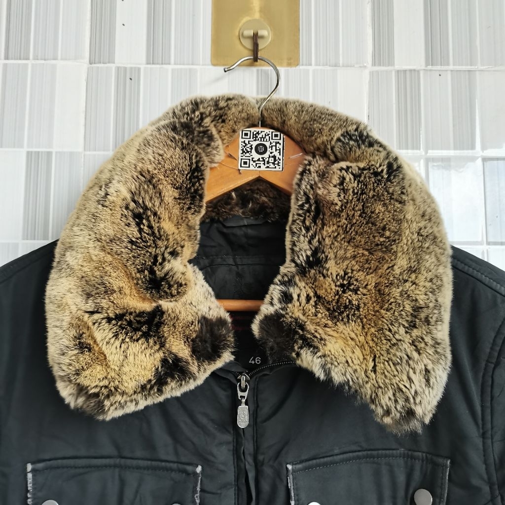 1221. JAKET MOTOR BELSTAFF WARNA HITAM SIZE M BULU MUSANG PRELOVED
