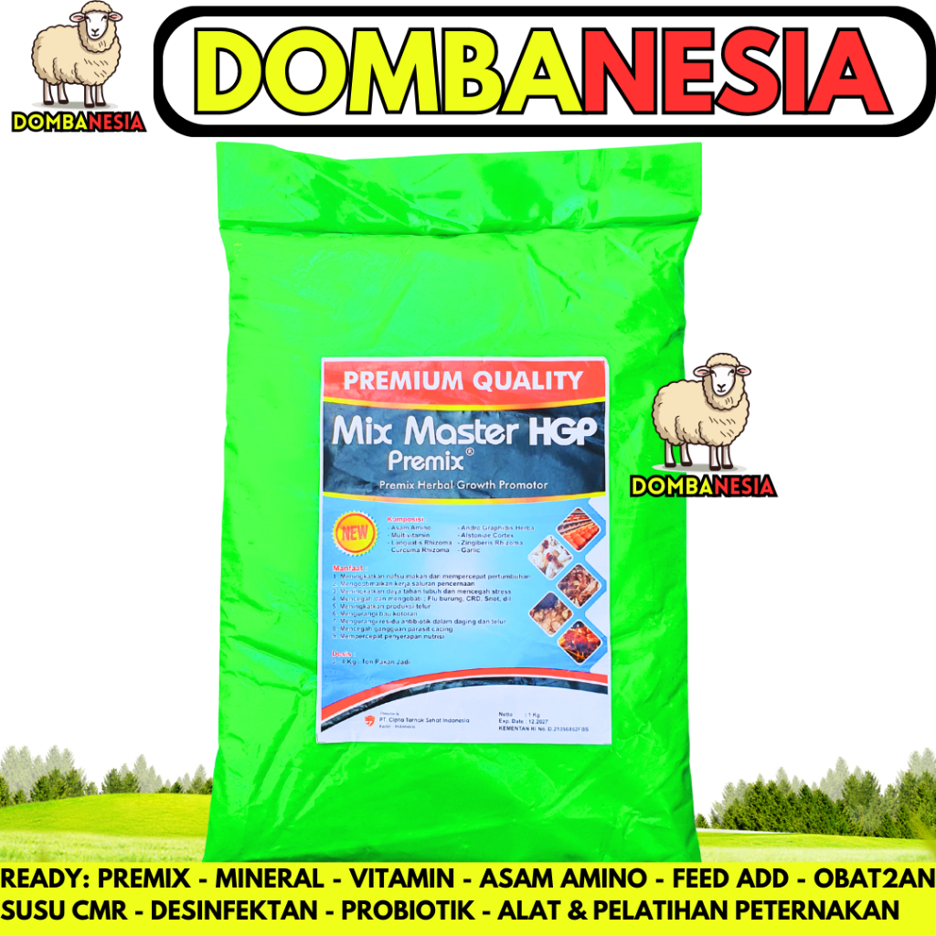 MIX MASTER PREMIX HGP 1 KG - Herbal Growth Promotor HGP Pemacu Pertumbuhan Ternak Ayam Bebek Puyuh