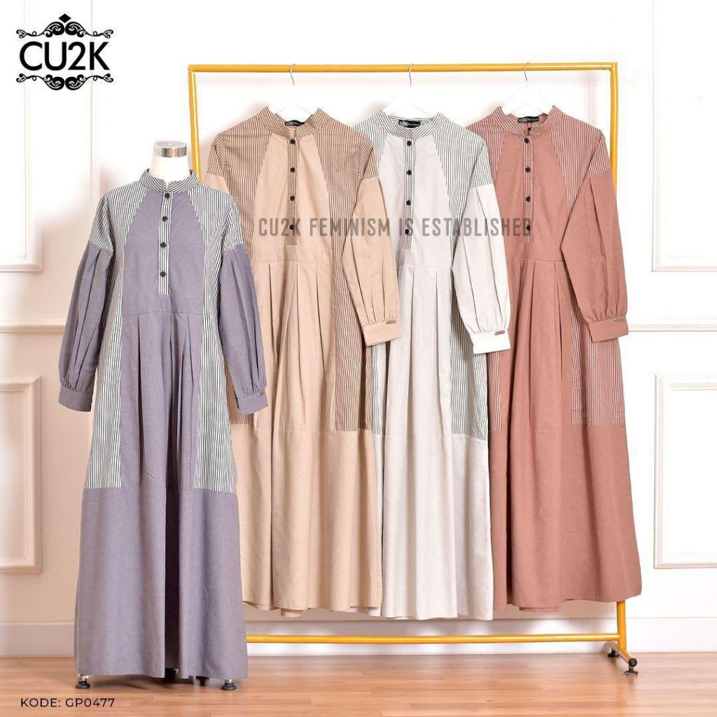 Gamis Cu2k Faiza Katun Premium Import Super Tebal Halus Dan Elegan Gamis Cu2k Original