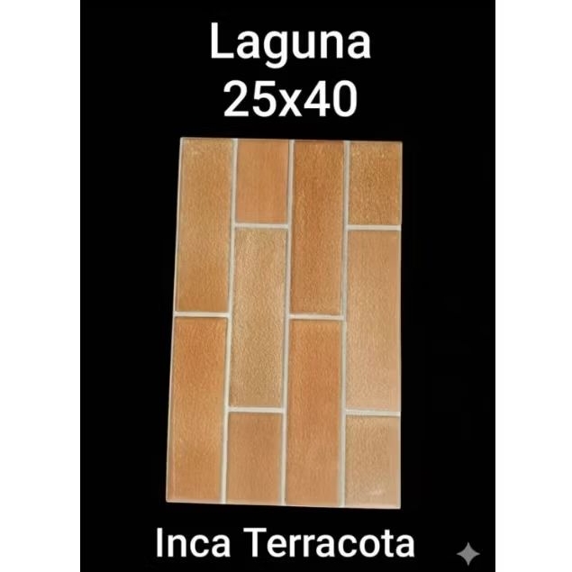 Keramik 25x40 untuk dinding mrek Laguna - Inca Teracota (pengiriman khusus kalbar)
