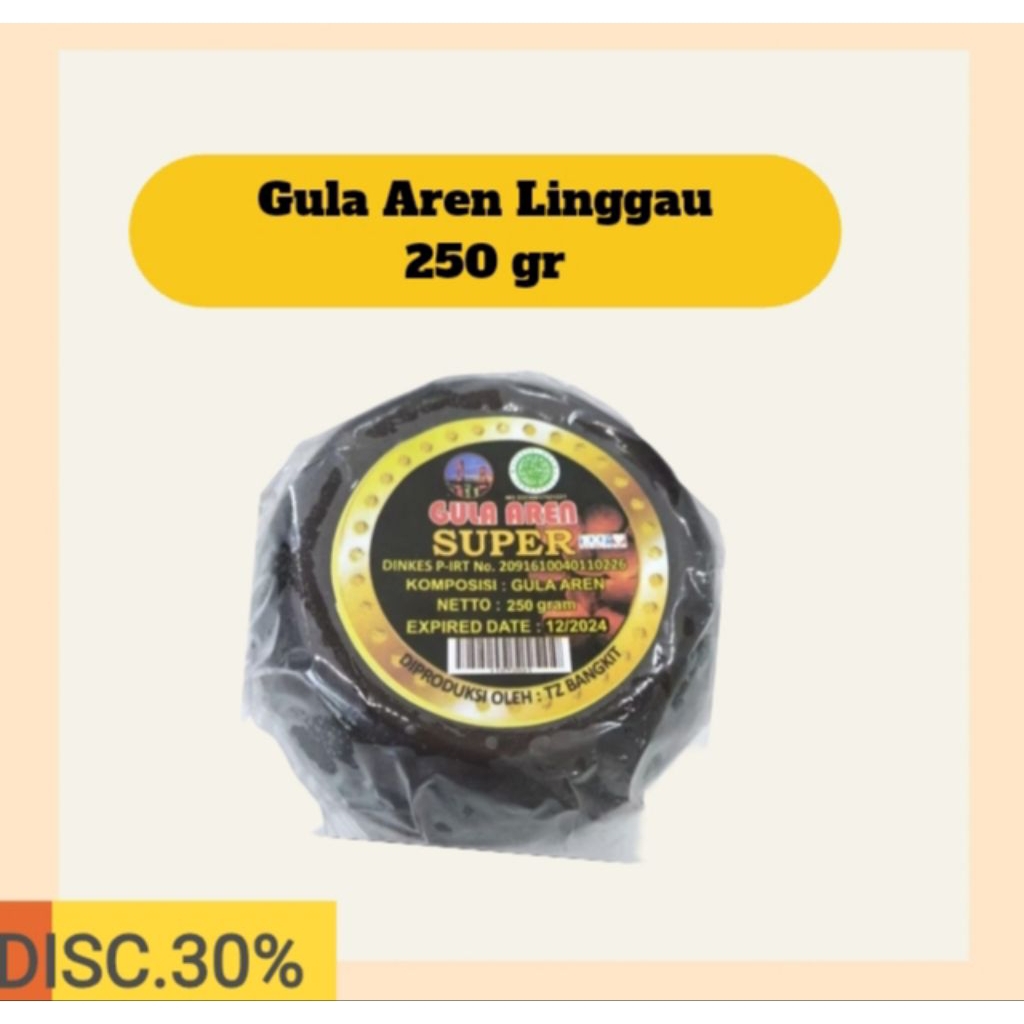 GULA BATOK Linggau AREN SUPER 250 GR