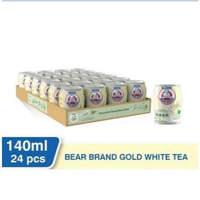 Susu Beruang Bear Brand Gold White TEA - 140 ml ( 1 KARTON ISI 24)