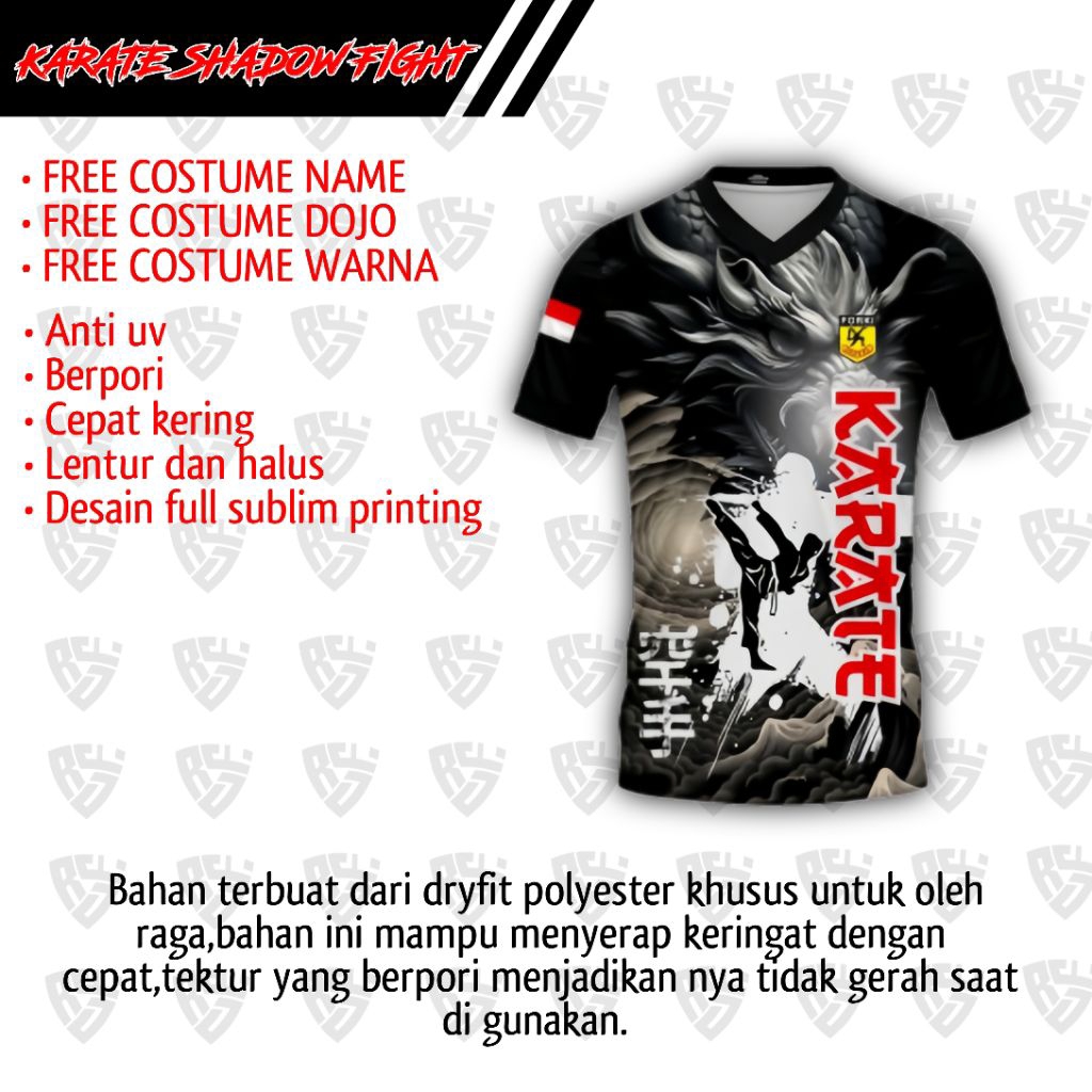 JERSEY KARATE FULLPRINTING MODEL TERBARU/BAJU KARATE/KAOS KARATE/BAJU OLAHRAGA/TAKEWONDO/MUATAI/JERS