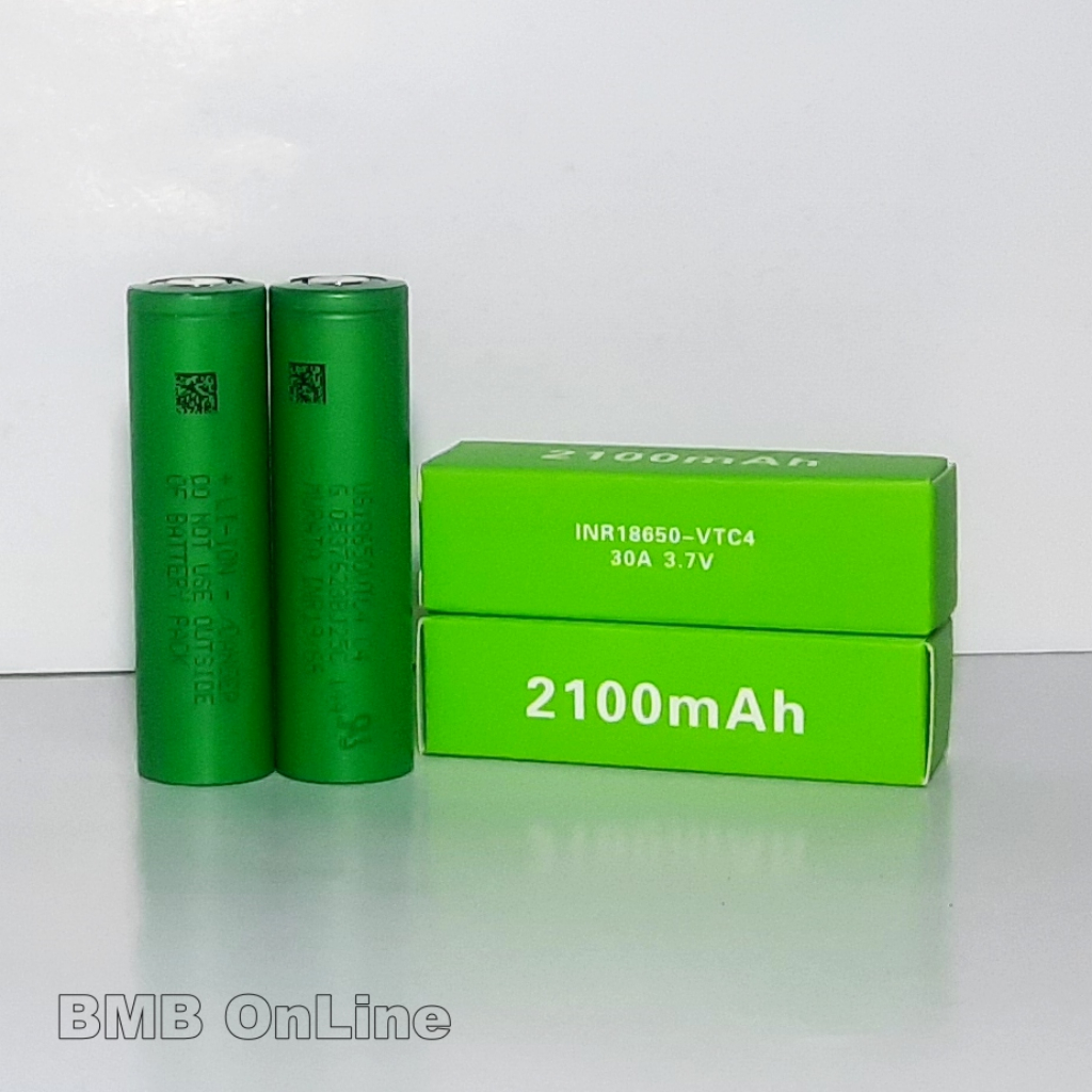Rumahleha Baterai Lithium Ion Vtc 4 Inr 18650 3.7Volt 2100Mah Original