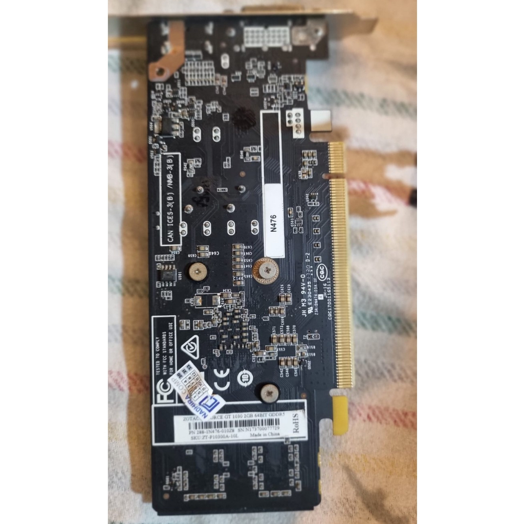 VGA GT 1030 Zotac 2GB DDR5 Second | HDMI DVI | Normal Siap Pakai