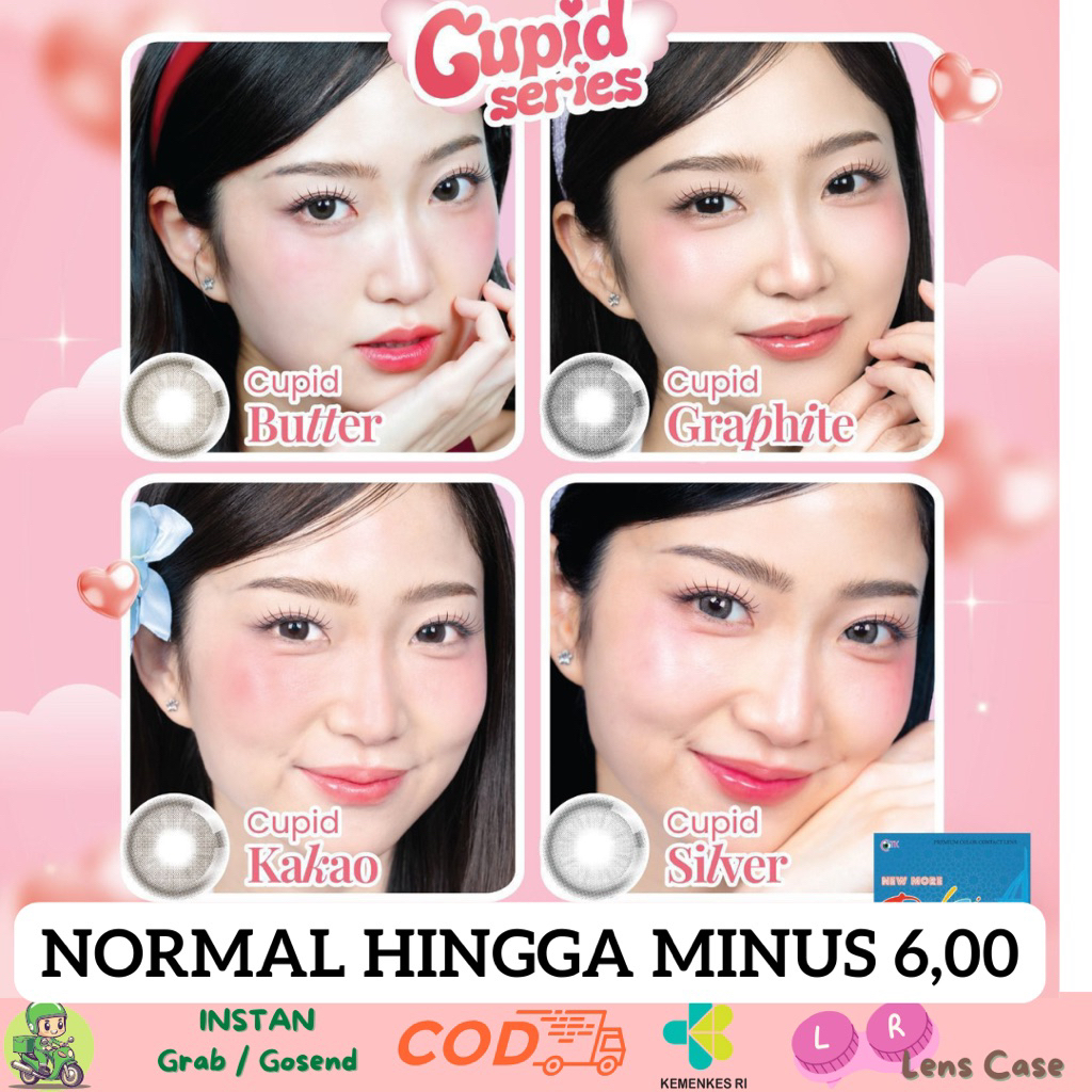 SOFTLENS MINUS NEW MORE DUBAI CUPID SERIES || SOFTLENS NATURAL 14,5MM KAKAO BUTTER GRAPHITE SILVER