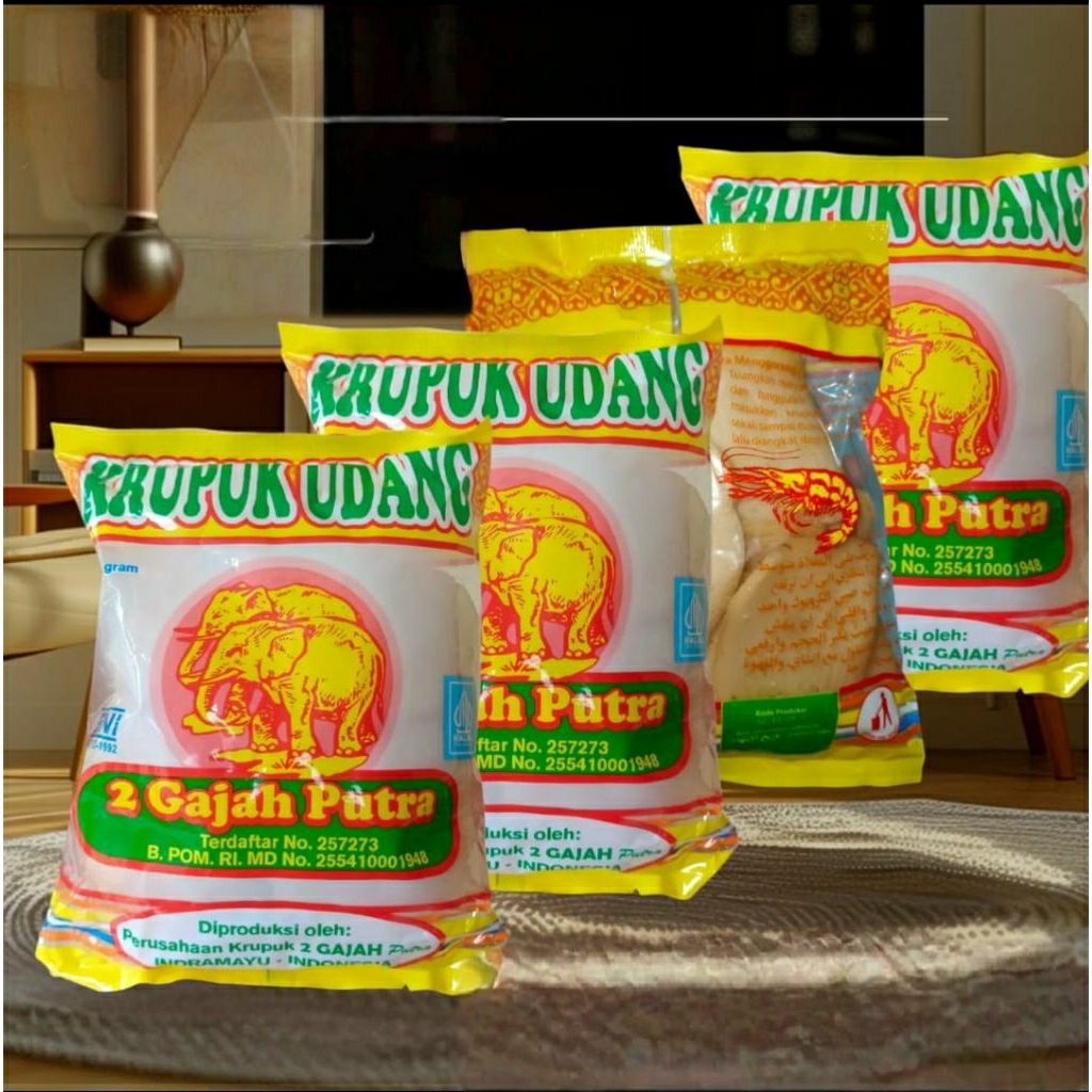 Kerupuk udang 2 gajah putra