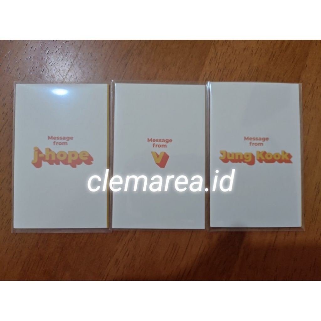 BTS Butter Message Card Jhope V JK