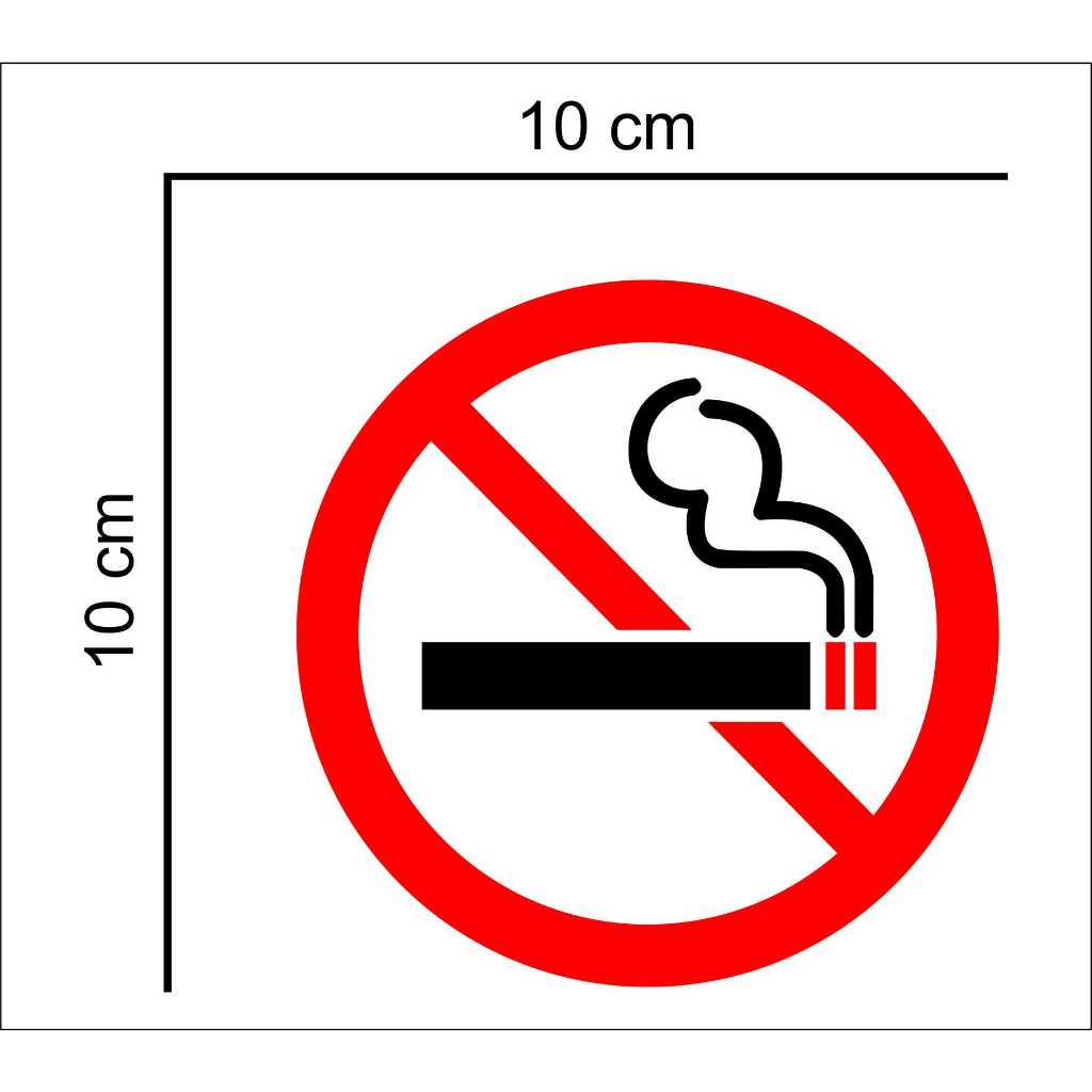 Sticker Area Dilarang Merokok Anti Air, Tahan Lama, Warna Cerah