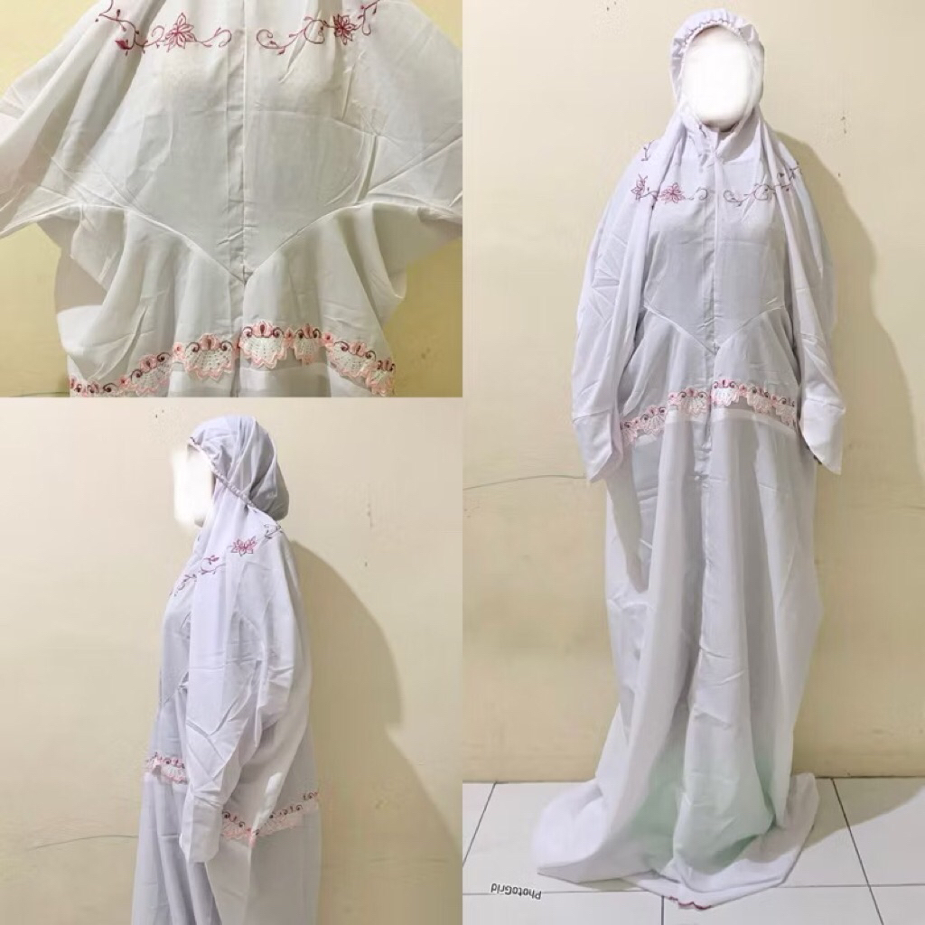 Mukena Terusan Putih Polos