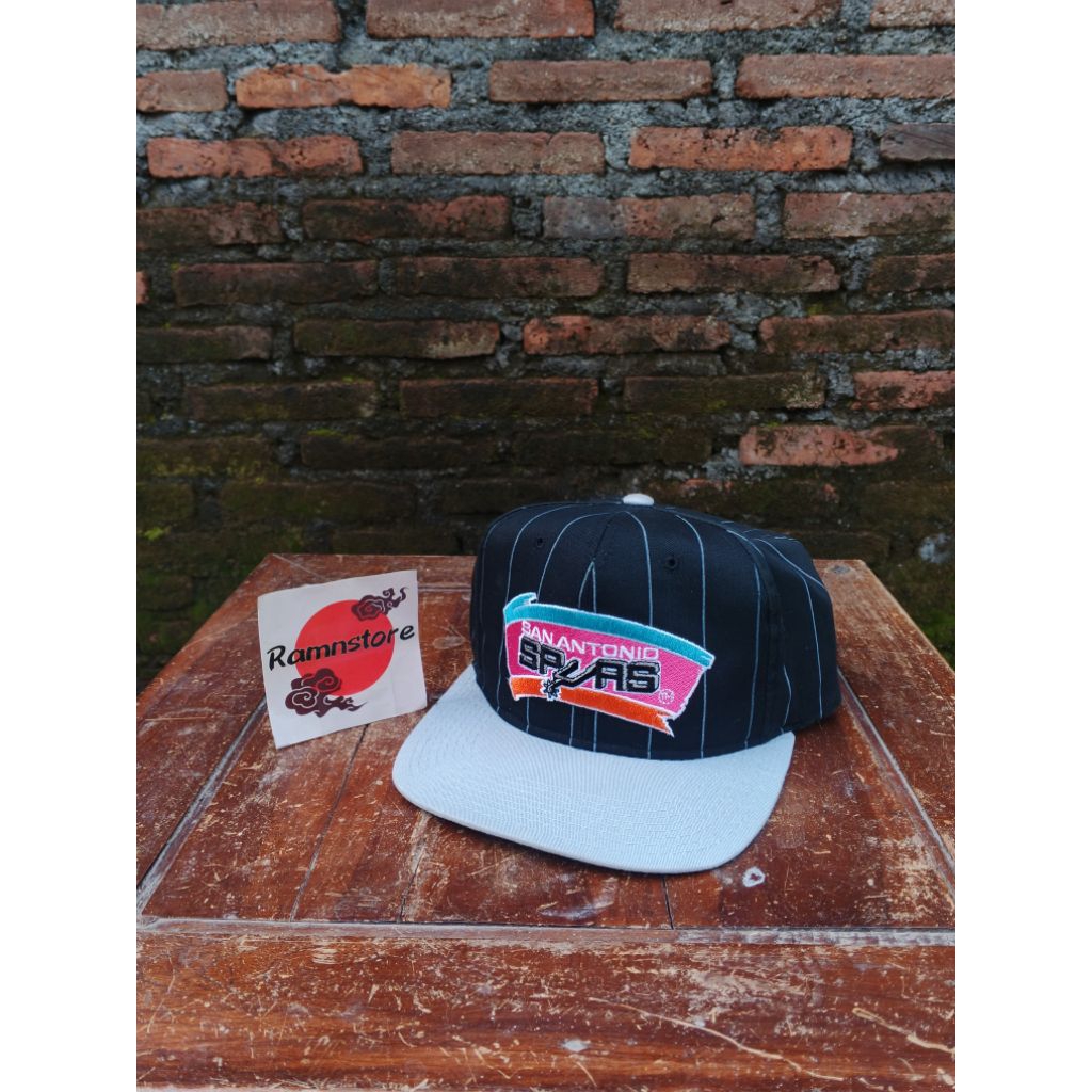 topi vintage starter pinstripe nba san antonio spurs