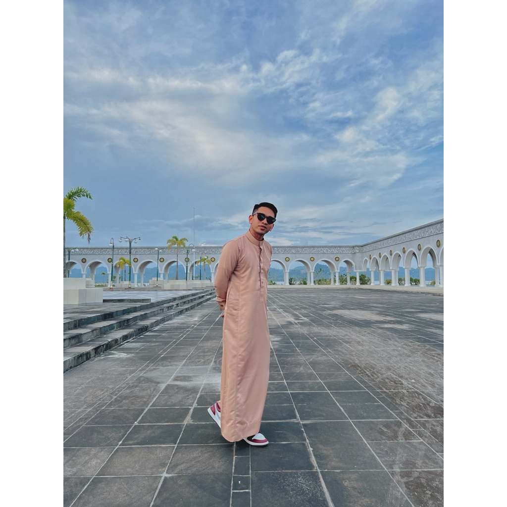 Gamis Muslim "Lima Waktu" Tanbih Moccacino Thobe