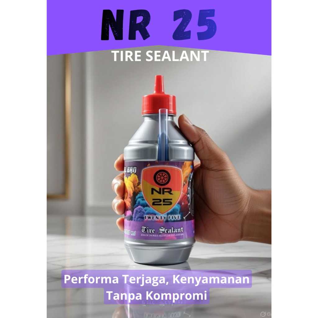 ( 1 DUST ISI 25 BOTOL ) CAIRAN BAN TUBELESS NR 25 350ML MOTOR & MOBIL / cairan ban tubles