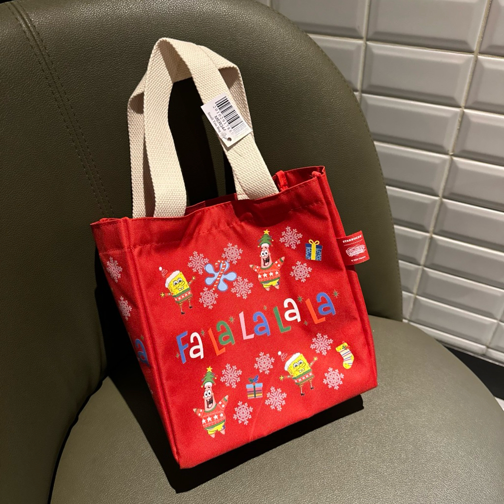 NEW Starbucks x Spongebob Patrick Red Small Tote Bag 2024 Edition Original Starbucks