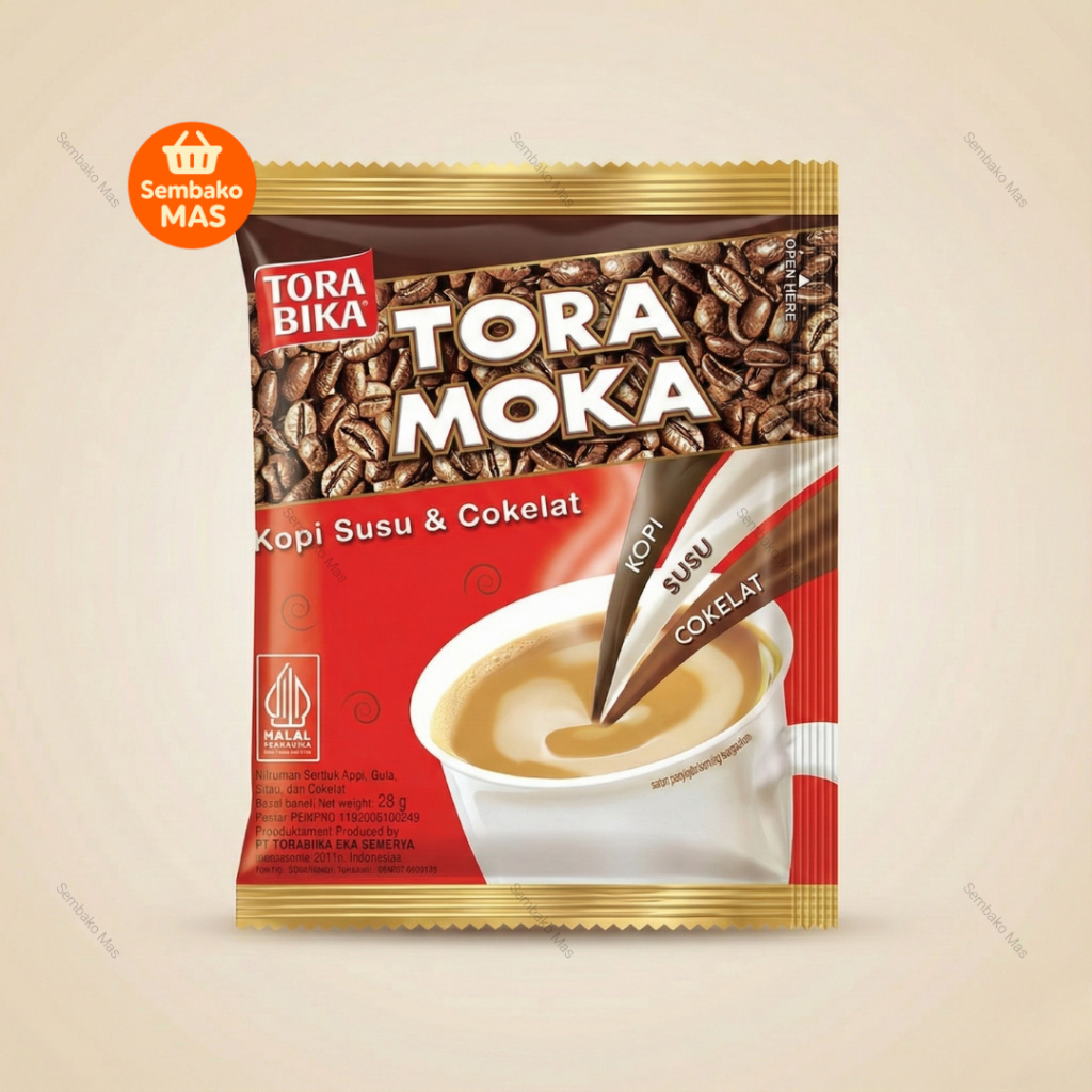 Tora Bika Tora Moka Kopi Susu & Cokelat 1 Renceng (10 Sachet x 28 g)