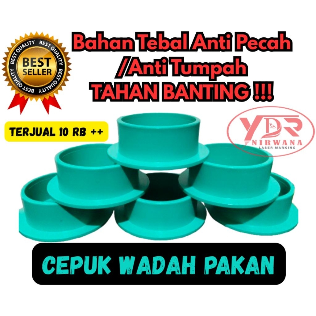 CEPUK/WADAH PAKAN MERPATI FIBER PLASTIK ANTI PECAH