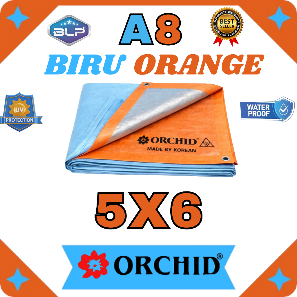 Terpal Orchid A8 Ukuran 5x6 Made In Korea