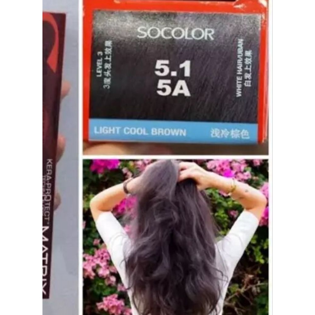 pewarna rambut permanen Matrix SoColor 5.1