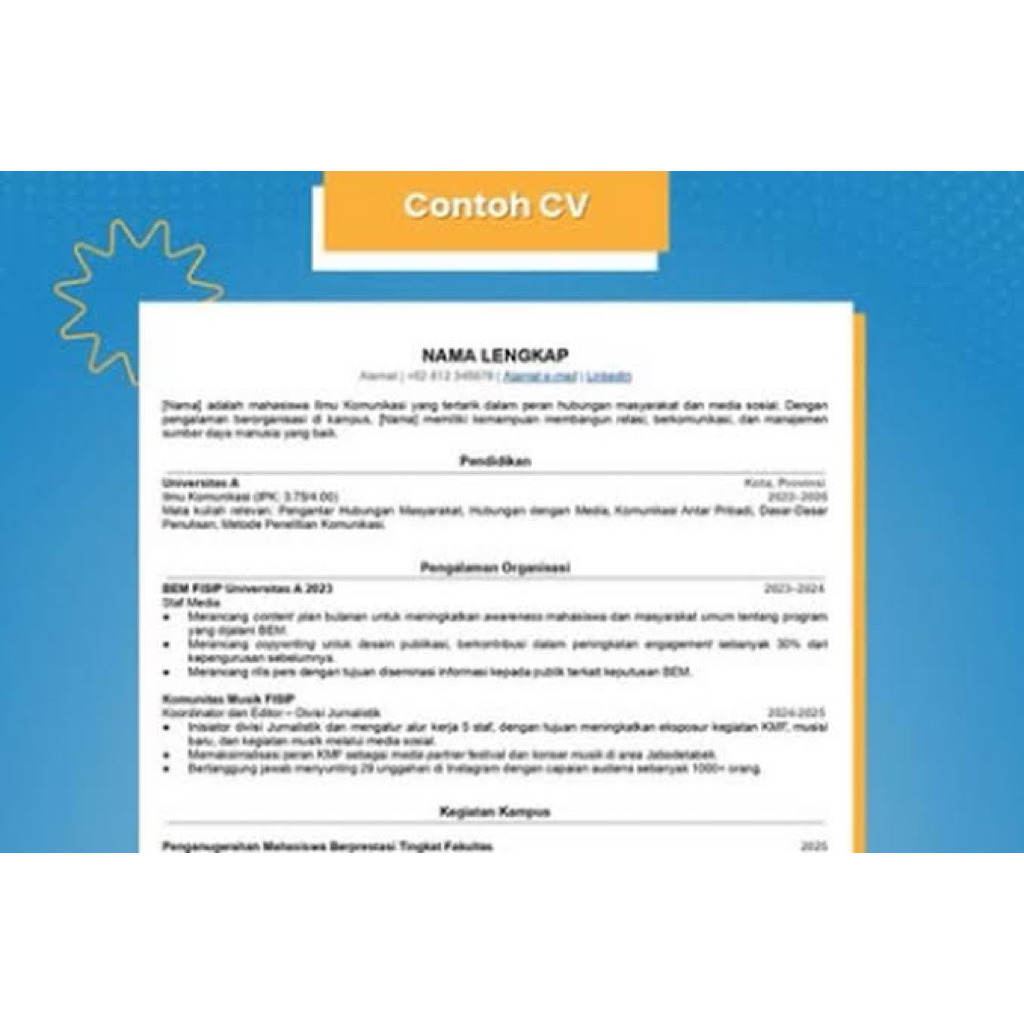 CV/Resume ATS friendly & jasa pembuatan PPT & jasa ketik word