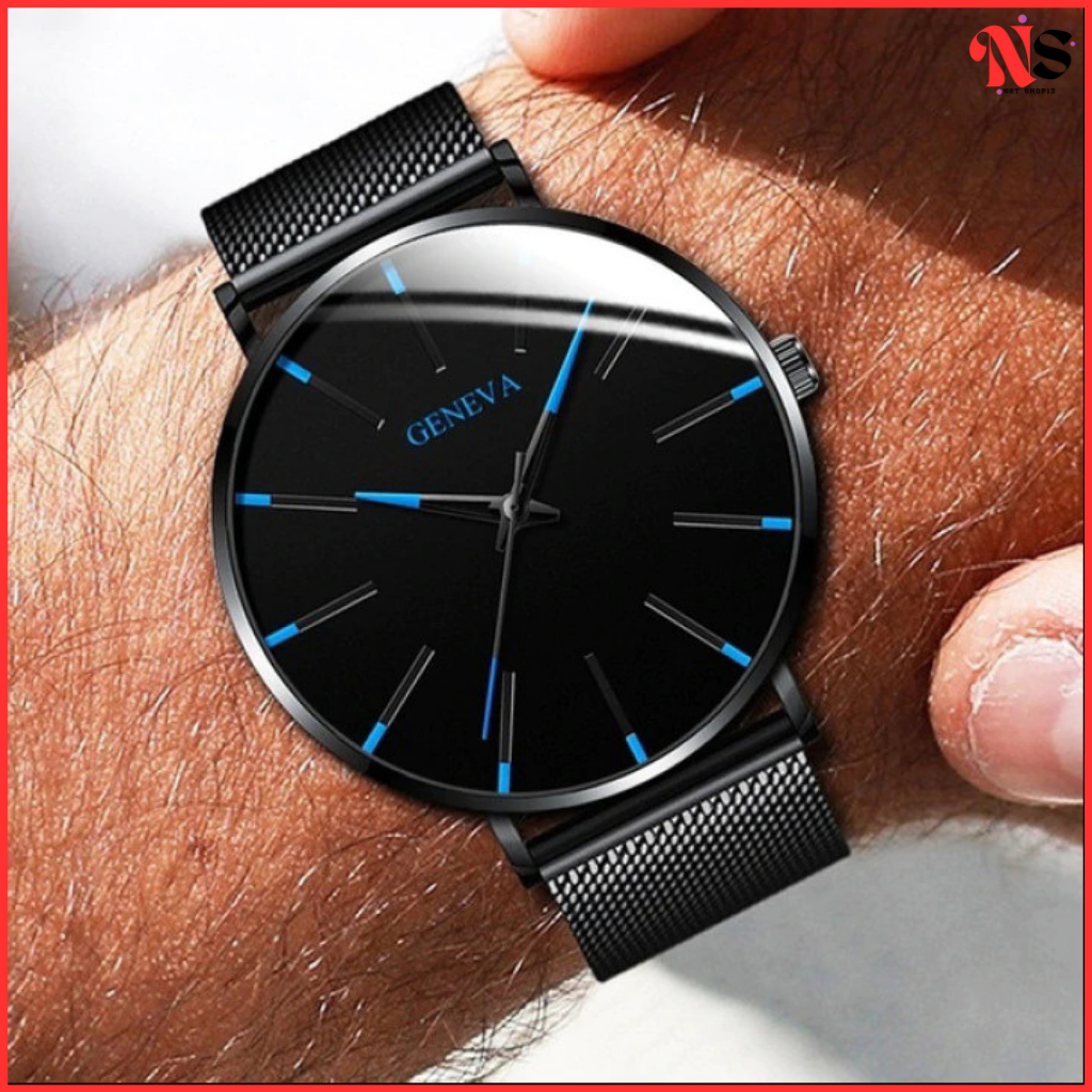 GENEVA Jam Tangan Analog Pria - JH24 - Black