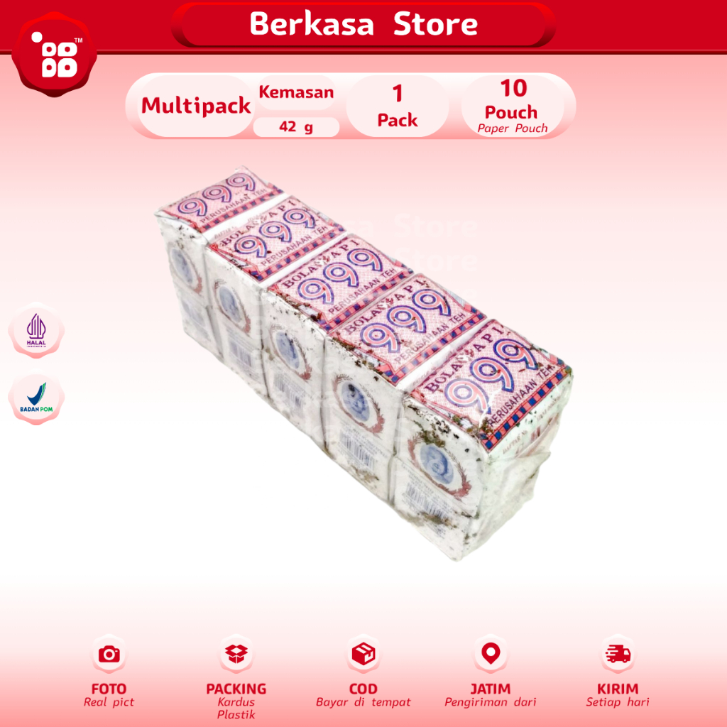 Teh Tjap Tiga 999 Bola Api Pekalongan Teh Serbuk 42 g