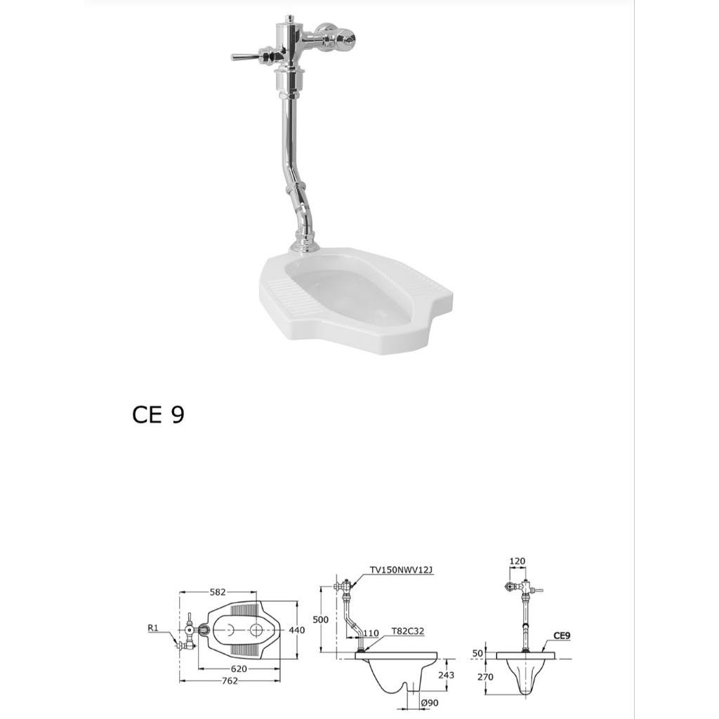 Closet Kloset jongkok Otomatis TOTO Squatting Toilet Kualitas1 Grade A CE9