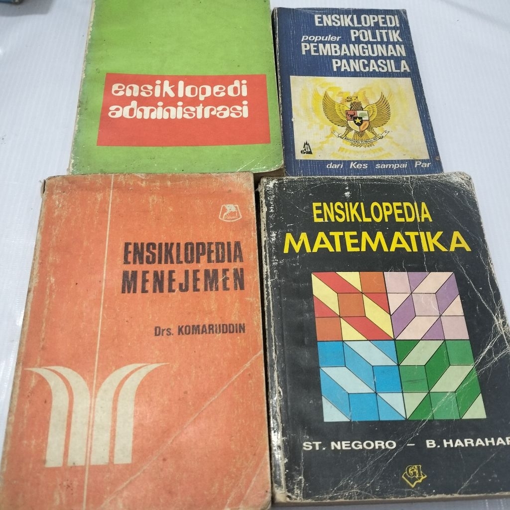 ENSIKLOPEDIA MENEJEMEN, ENSIKLOPEDIA MATEMATIKA, ENSIKLOPEDIA ADMINISTRASI, ENSIKLOPEDIA POLITIK PEM