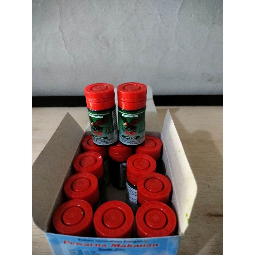 12 Botol Pewarna Makanan Cair Rajawali R&W 12,5 ml - Warna Cerah, Hemat Tetes, Aman untuk Makanan
