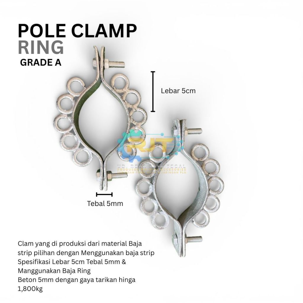 Pole Clamp Ring / Ring Penjepit Besi Kuat / Clam Ring Heavy Duty